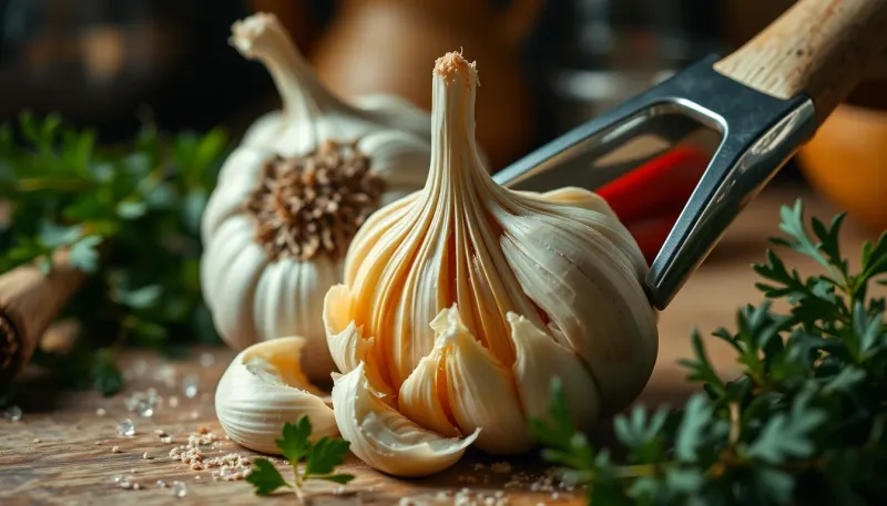 Presse-ail : la méthode inédite pour utiliser l'ail sans épluchage